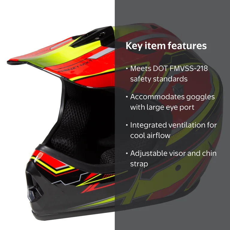 children's motorcycle helmet for sale ILM Youth ATV Kids Dirt Bike Helmet Model Z705 Hip-hop / Large large eye port and dual rubber grips for goggles. Child Trike Helmet - Red