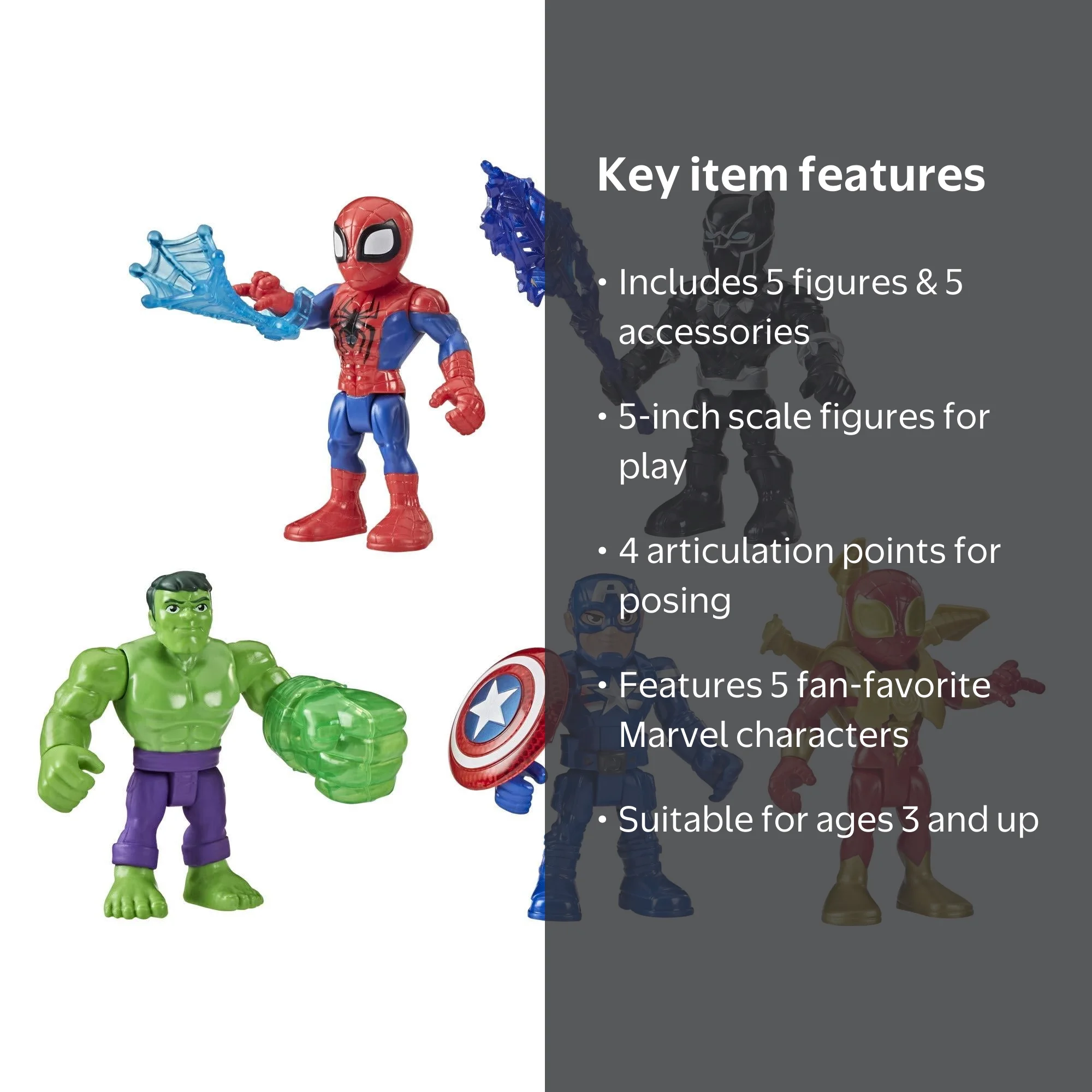 Marvel Super Hero Adventures Super Hero Squad 5pk Action Figures