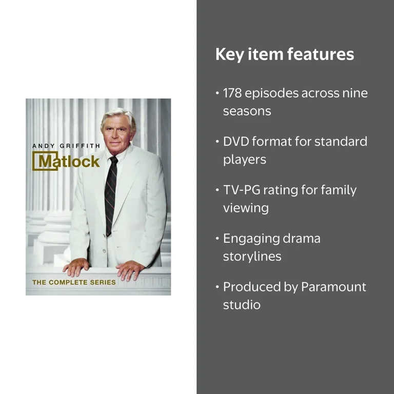 Paramount Home Video, DVD Series, Matlock Complete, 178 Episodes