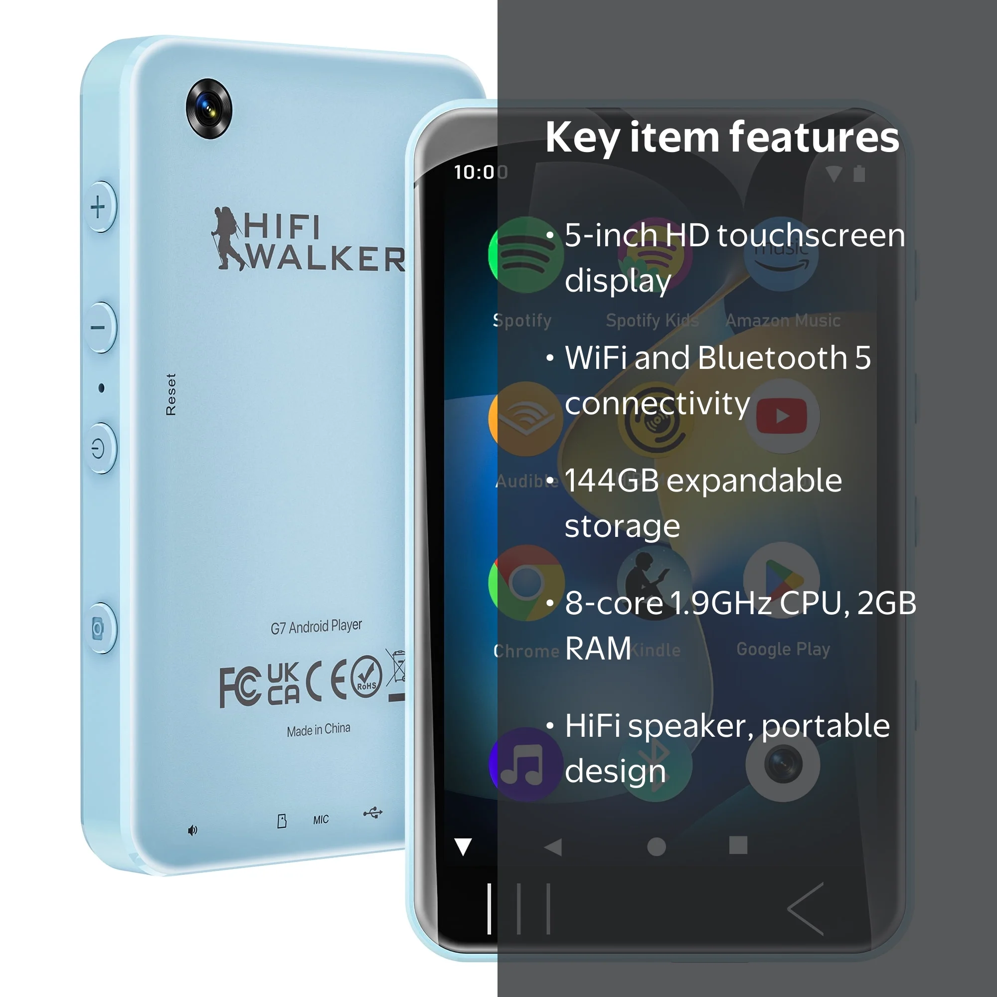 HIFI WALKER G7 Android MP3 Player, 5