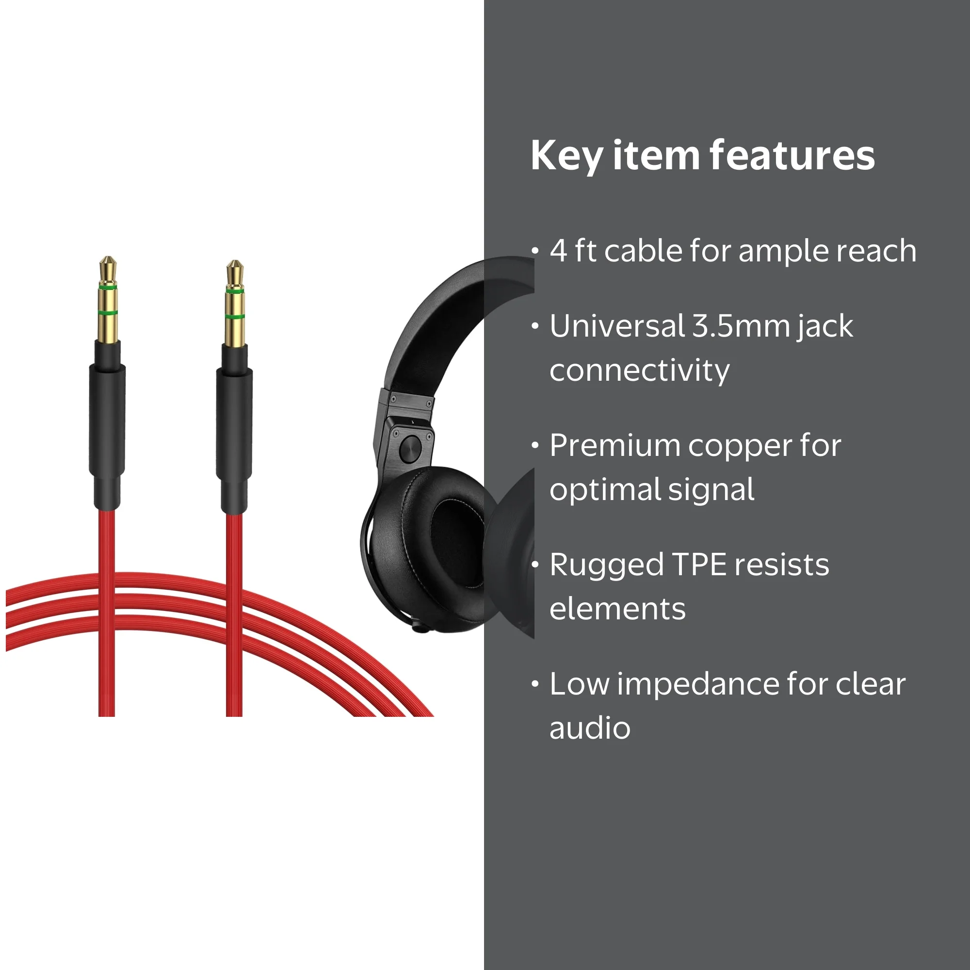 Geekria Audio Cable Compatible with Beats Studio Pro/3/2, Solo 4/3