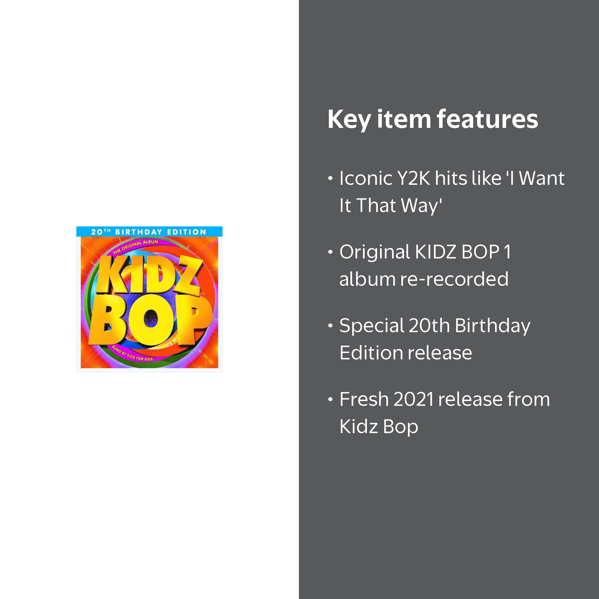 Kidz Bop Kids - 20th Birthday Edition CD: Children's Sing-Along