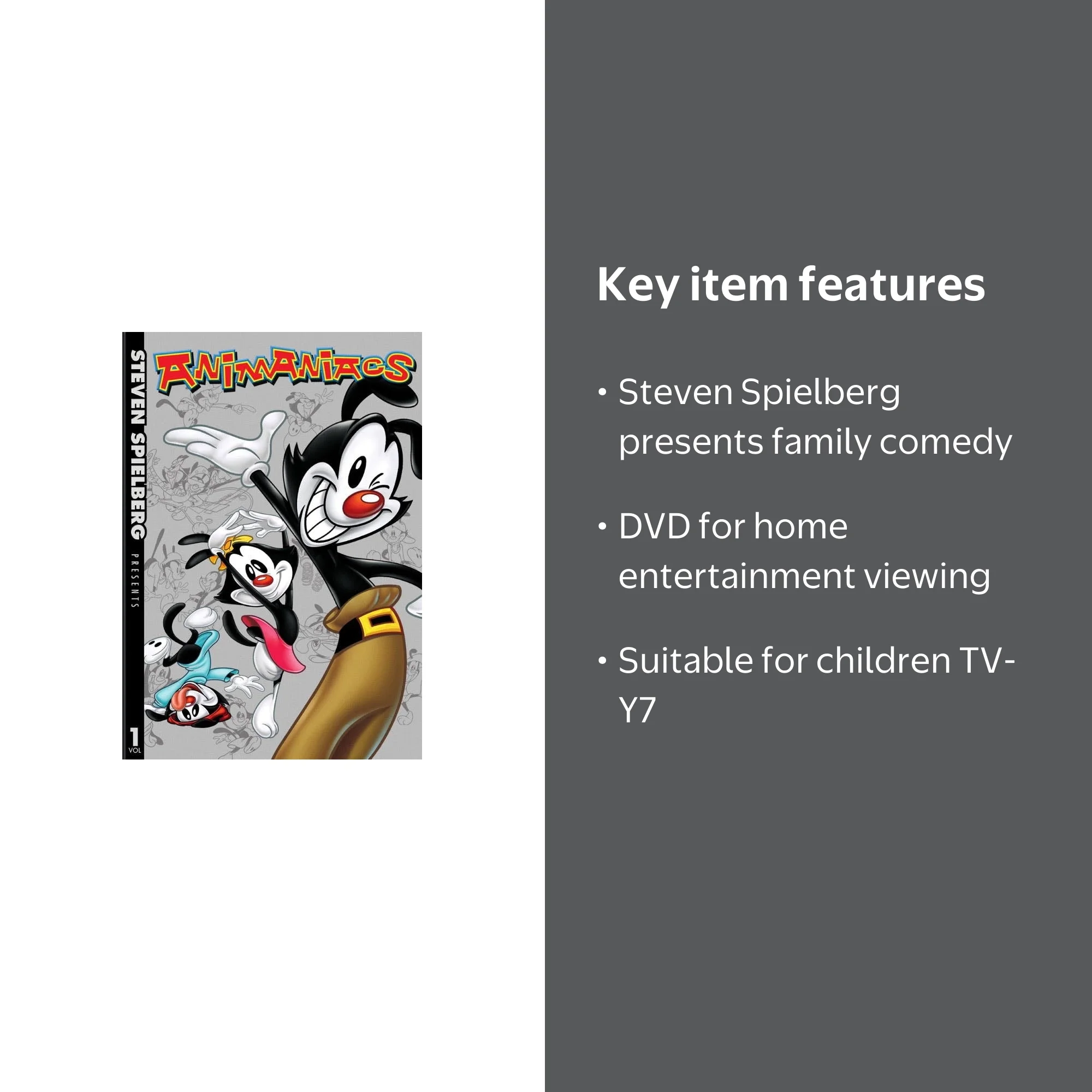 Steven Spielberg Presents Animaniacs: Volume 1 (DVD) - Walmart.com