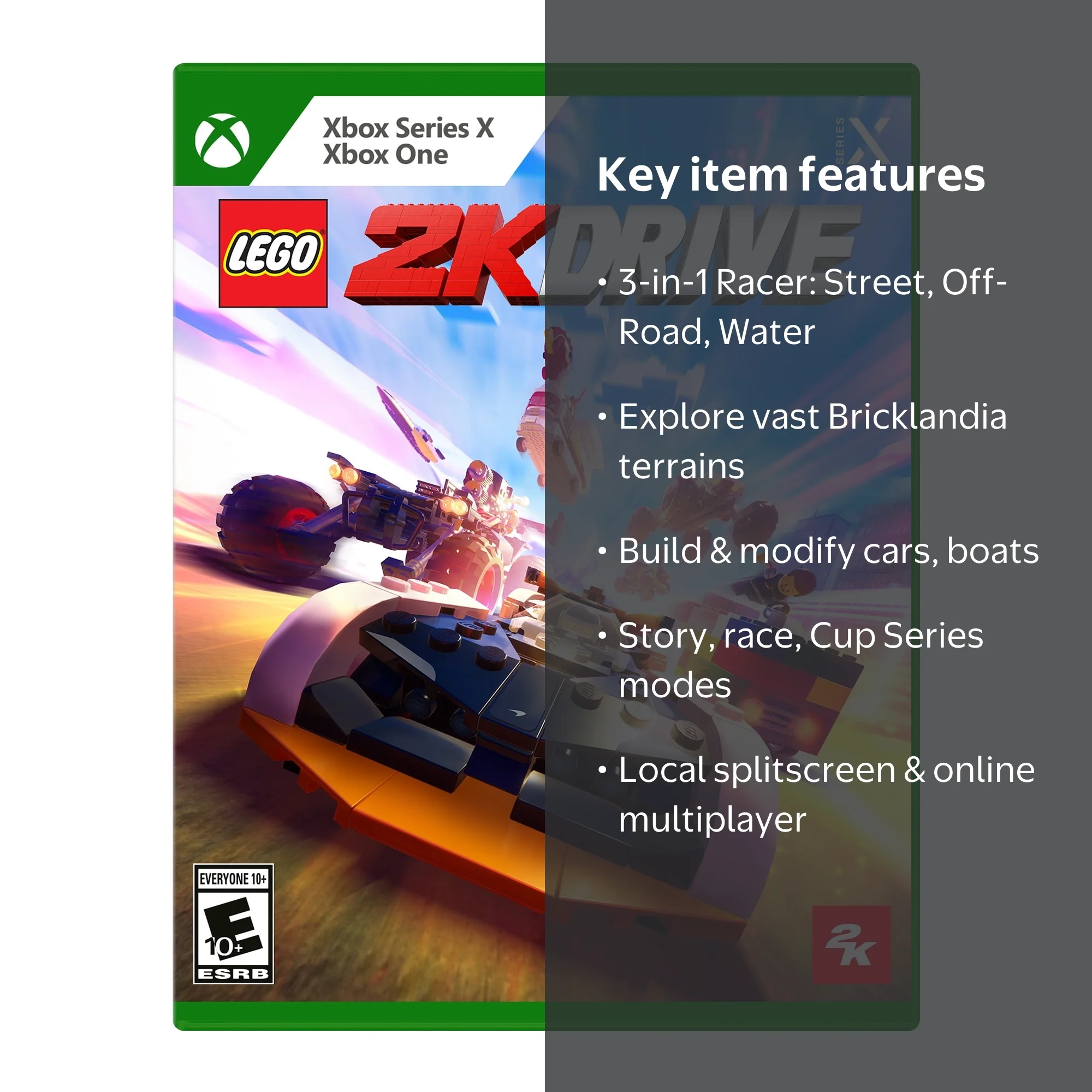 LEGO 2K Drive - Xbox Series X with 3-in-1 Aquadirt Racer Vehicle