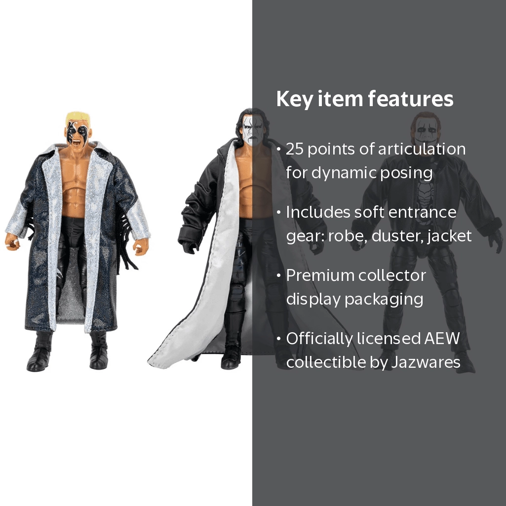 AEW All Elite Wrestling Legacy of Sting 3-Pack Wrestling Action
