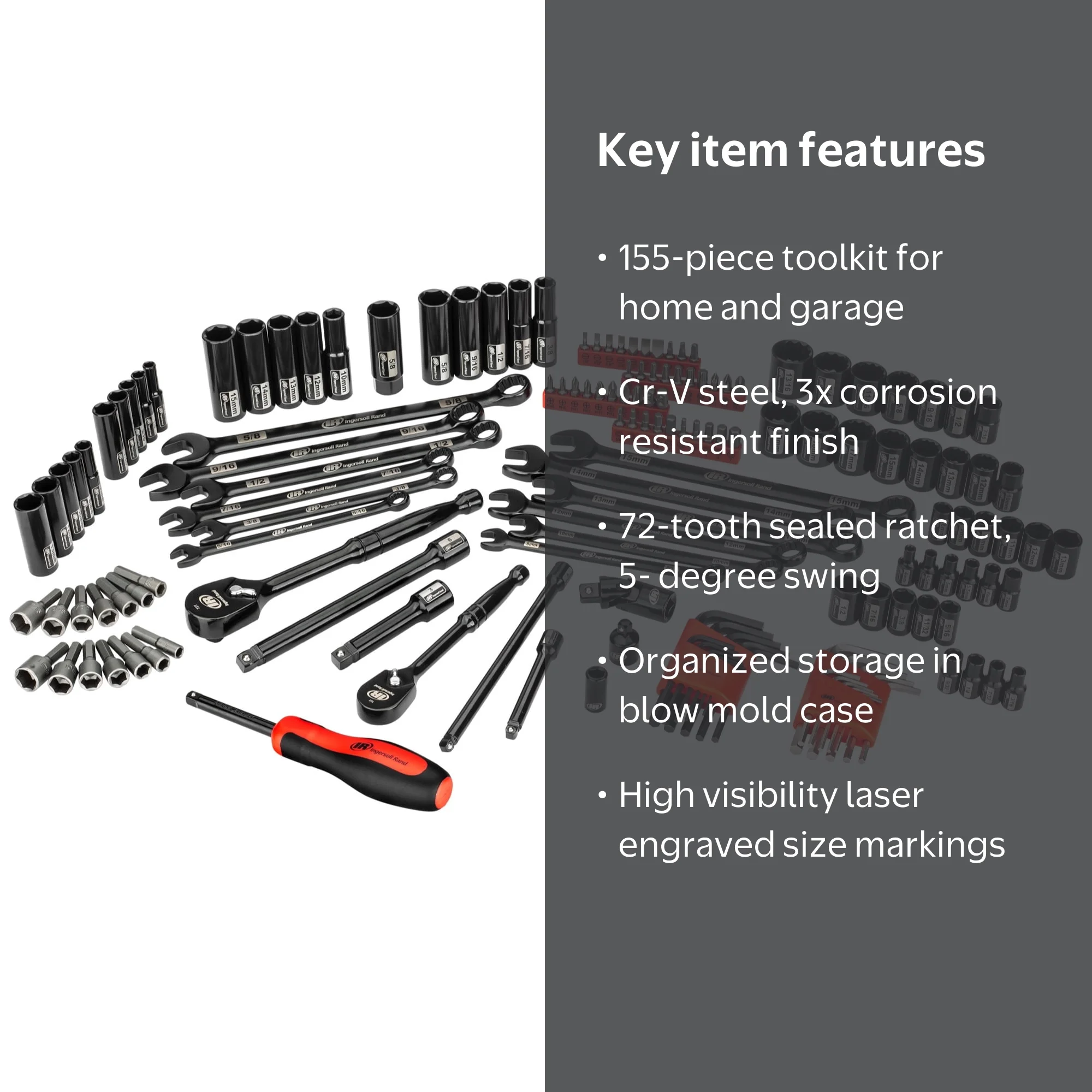 Ingersoll Rand Edge 155 Piece Master Mechanic's Tool Set - 240352