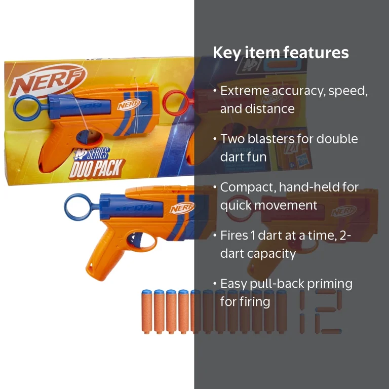 Nerf, N Series Duo Pack, 2 Ward Blasters, 12 N1 Darts, Compatible