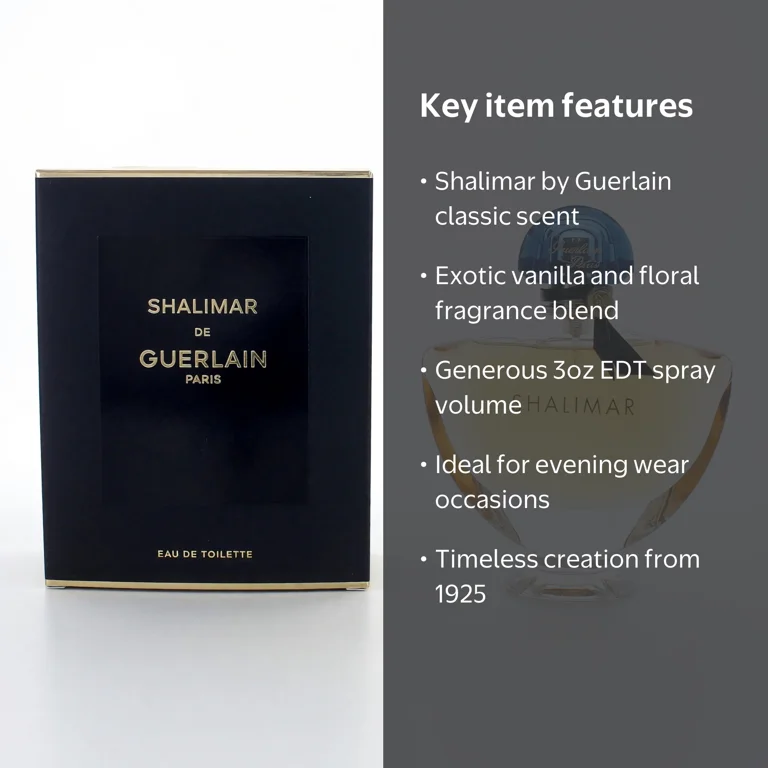 Guerlain Shalimar Women's Eau De Toilette Spray, 3.0 oz - Classic