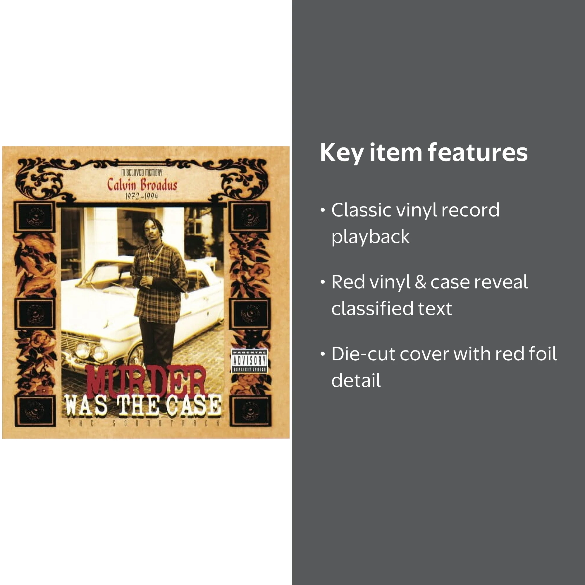 Various Artists - Murder Was The Case Soundtrack - Vinyl - Walmart.com