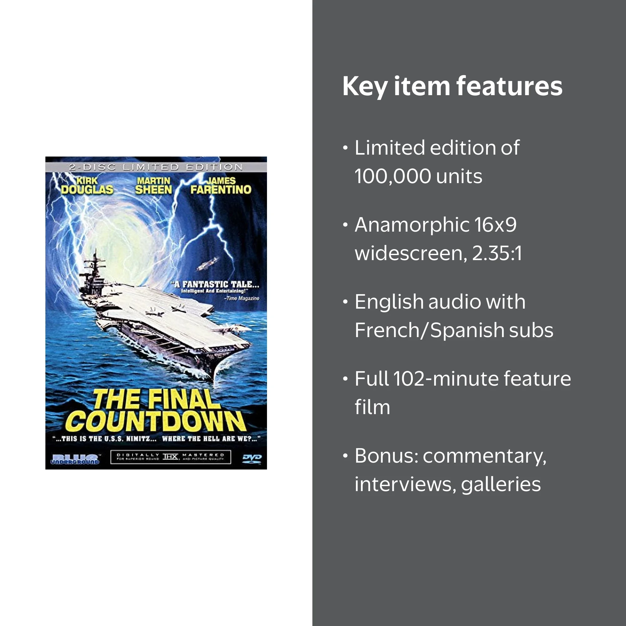 The Final Countdown (Limited Edition) (DVD) - Walmart.com
