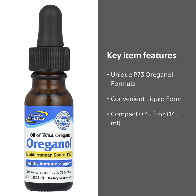 North American Herb & Spice Oreganol P73 Liquid .45 oz - Walmart.com