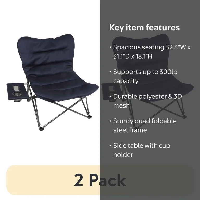 Ozark Trail Oversized Relax Plush Chair Side Table - Walmart.com