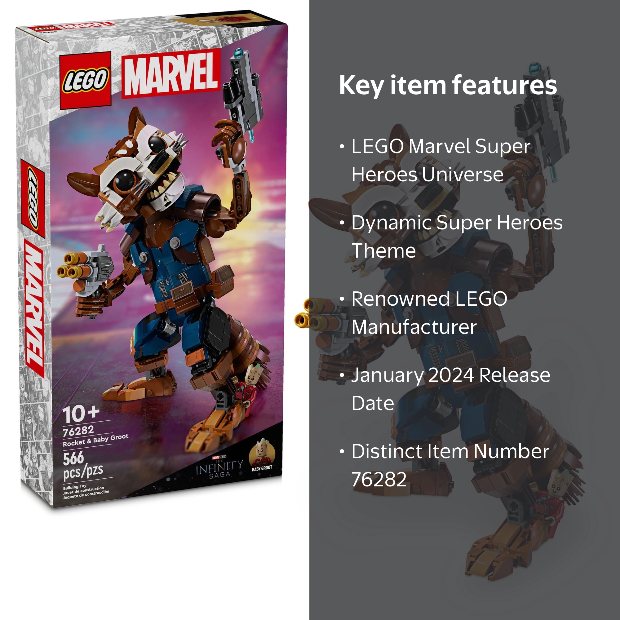 LEGO Super Heroes tbd-SH-2024-Marvel-8 76282 - Walmart.com