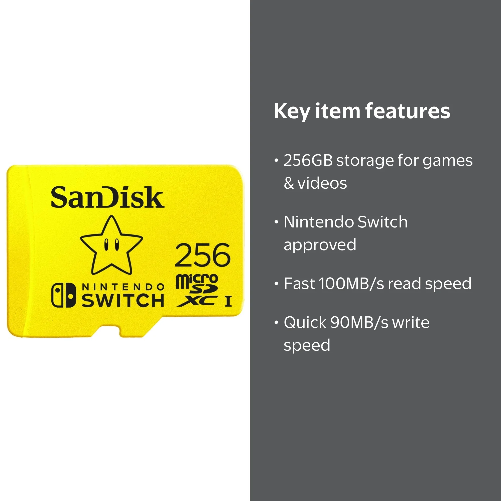 SanDisk 256GB microSDXC Micro SD Card for Nintendo Switch New