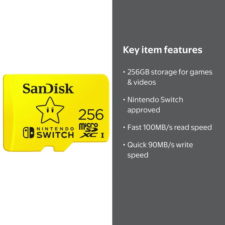SanDisk 256GB microSDXC Micro SD Card for Nintendo Switch New
