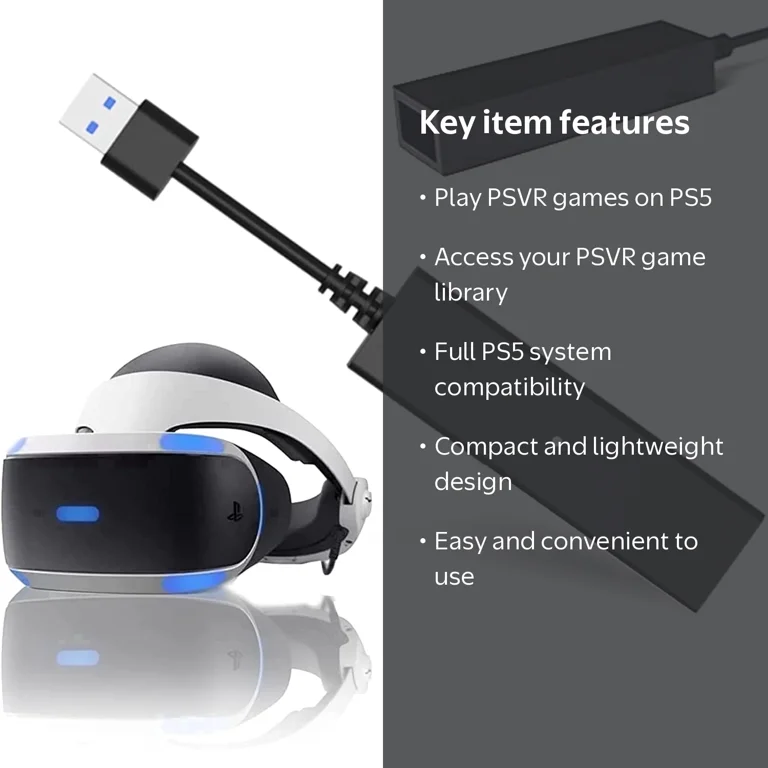 Aousin PS VR Adapter, PS4 Camera Adapter for PS5 Console, Mini USB