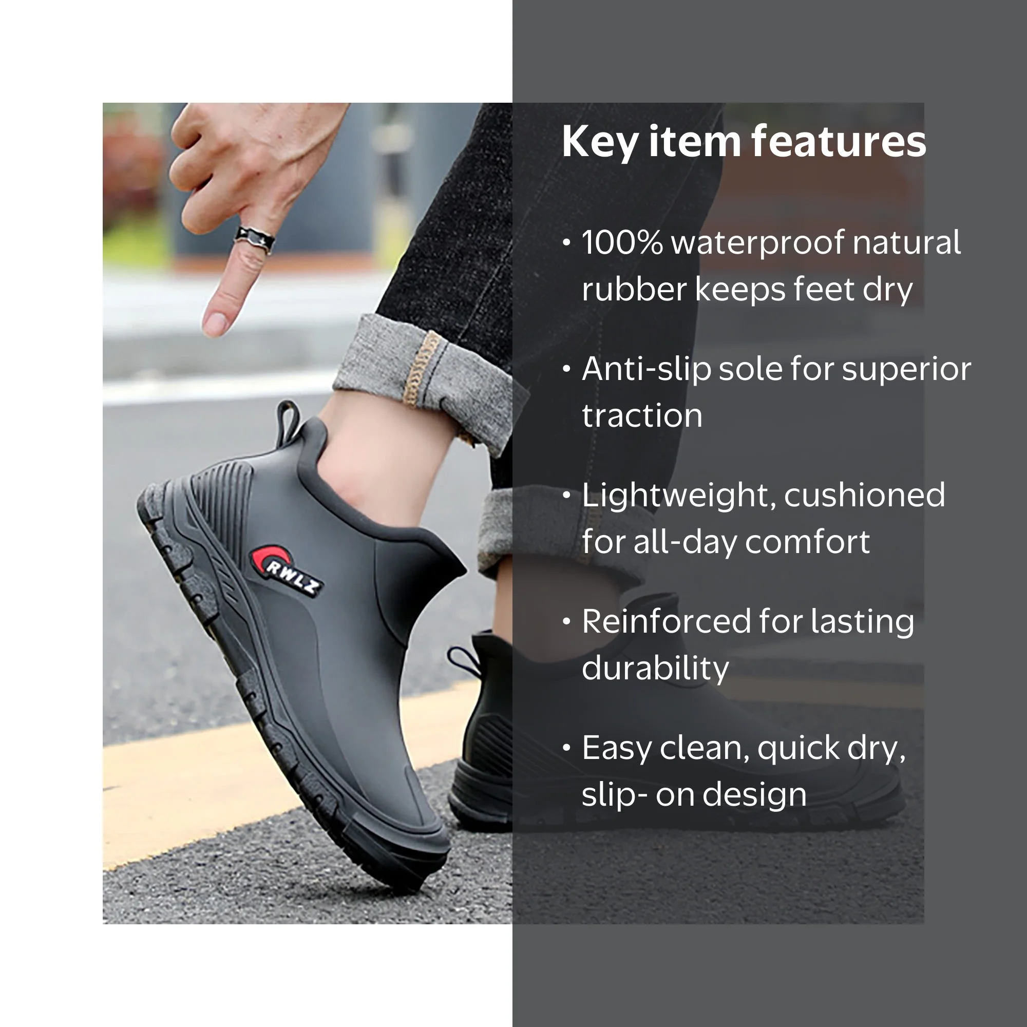 LIJCC Non Slip Work Shoes Water & Oil Resistant Food Service Shoes