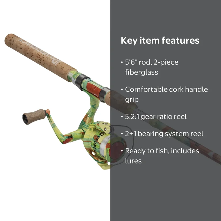 5'6 spinning rod combo Penn Pursuit V LE 5000 Medium Heavy 7' The Shakespeare Reverb Spinning Combo comes pre ProFISHiency Men's Krazy Kool Spinning