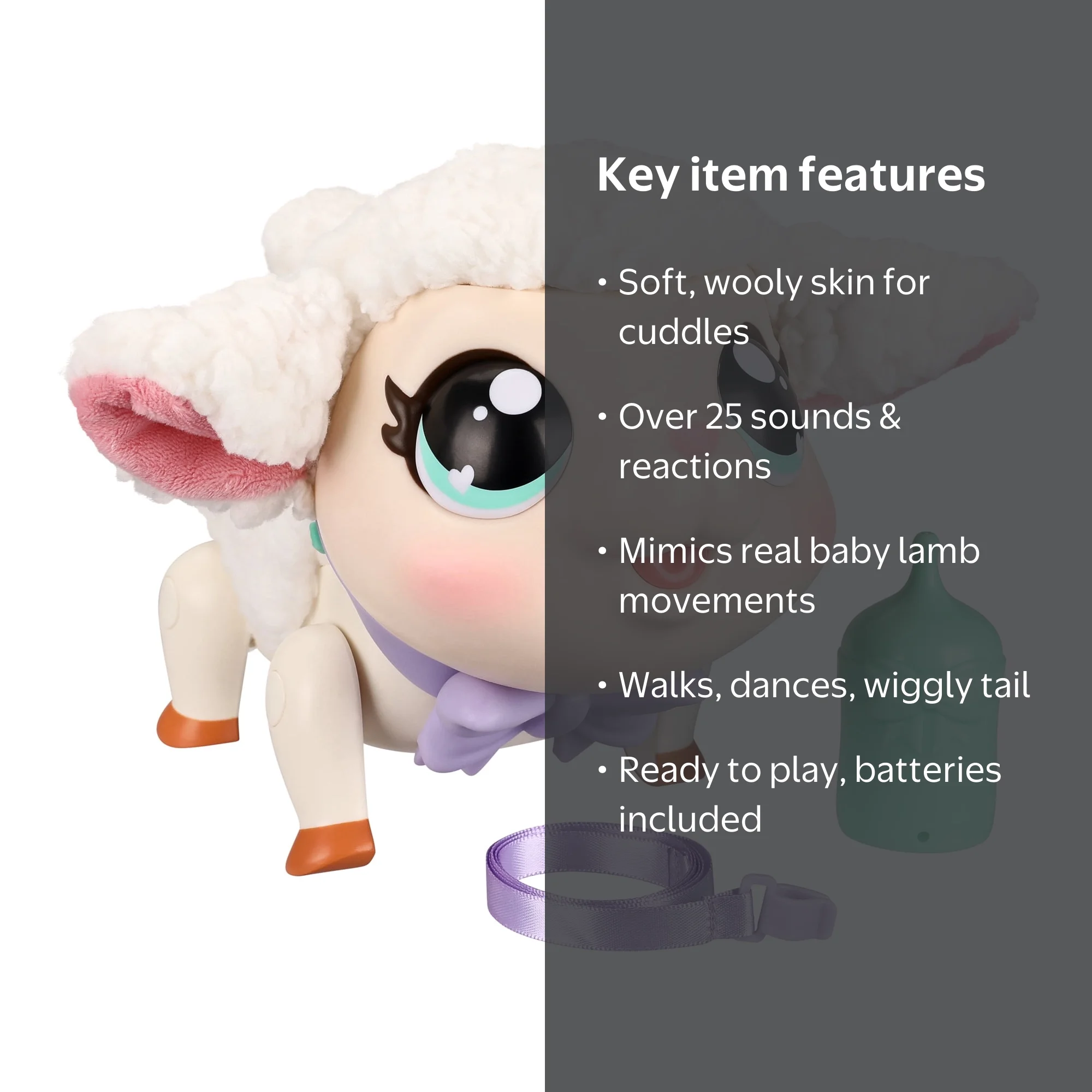 Little Live Pets, Interactive Toy Lamb, Model Snowie, 25+ sounds