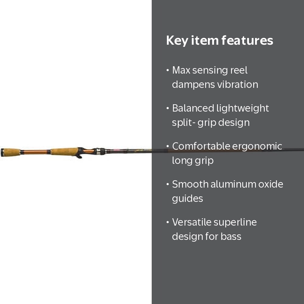 baitcasting reel with bait clicker Piscifun Alijoz 400 8:1:1 – Guide's Choice Pro Shop colorful appearance largemouth bass fishing Rod Length:7'4