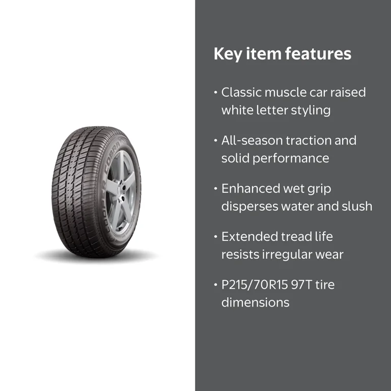 Cooper Cobra Radial G/T P215/70R15 97T All Season Passenger Tire