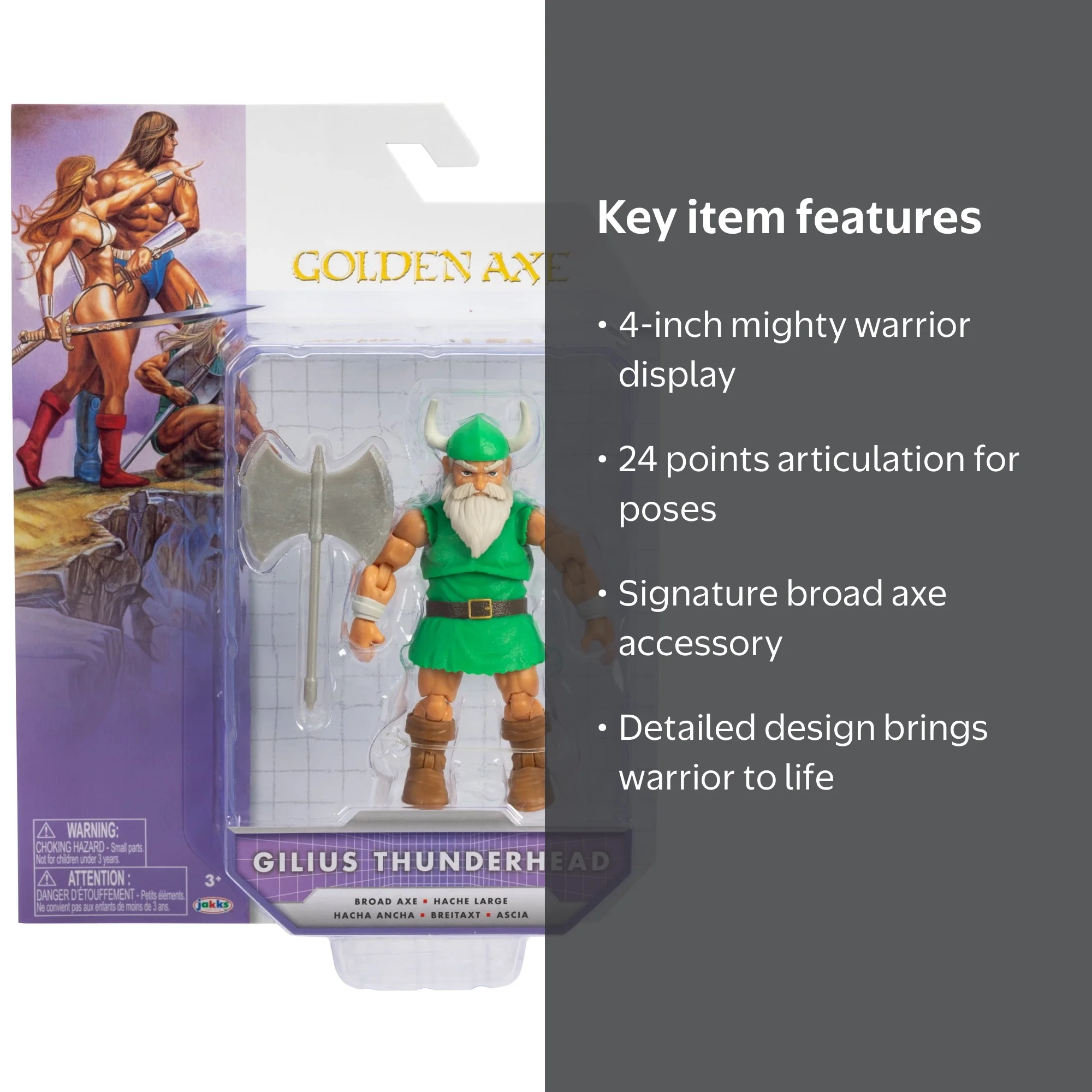SEGA, Action Figure, Golden Axe Gilius Thunderhead, 4 inch
