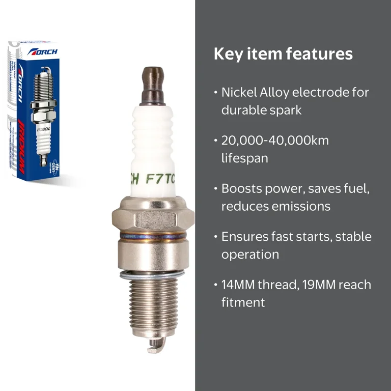 TECHIE Spark Plug Compatible with NGK BP7ES, BOSCH W5DC, CHAMPION