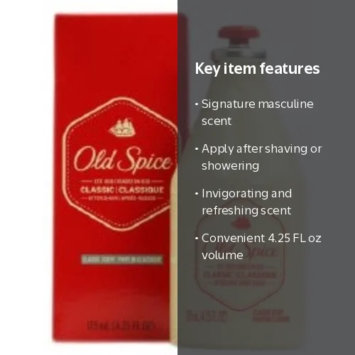 Old Spice, After Shave, Classic Scent, 4.25 fl oz, Masculine