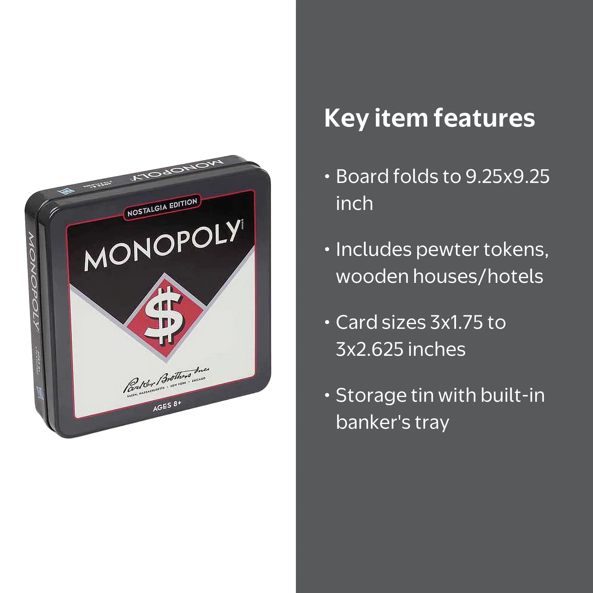 Winning Solutions Monopoly 1963 Nostalgia Edition Board Game with