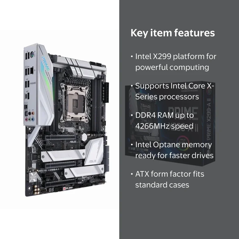 ASUS Prime X299-A II LGA 2066 Intel X299 SATA 6Gb/s CPU