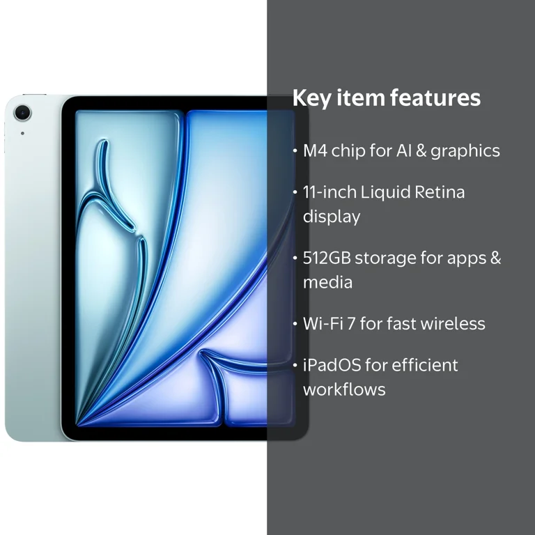 2026 11-inch iPad Air M4, Built for Apple Intelligence, Wi-Fi