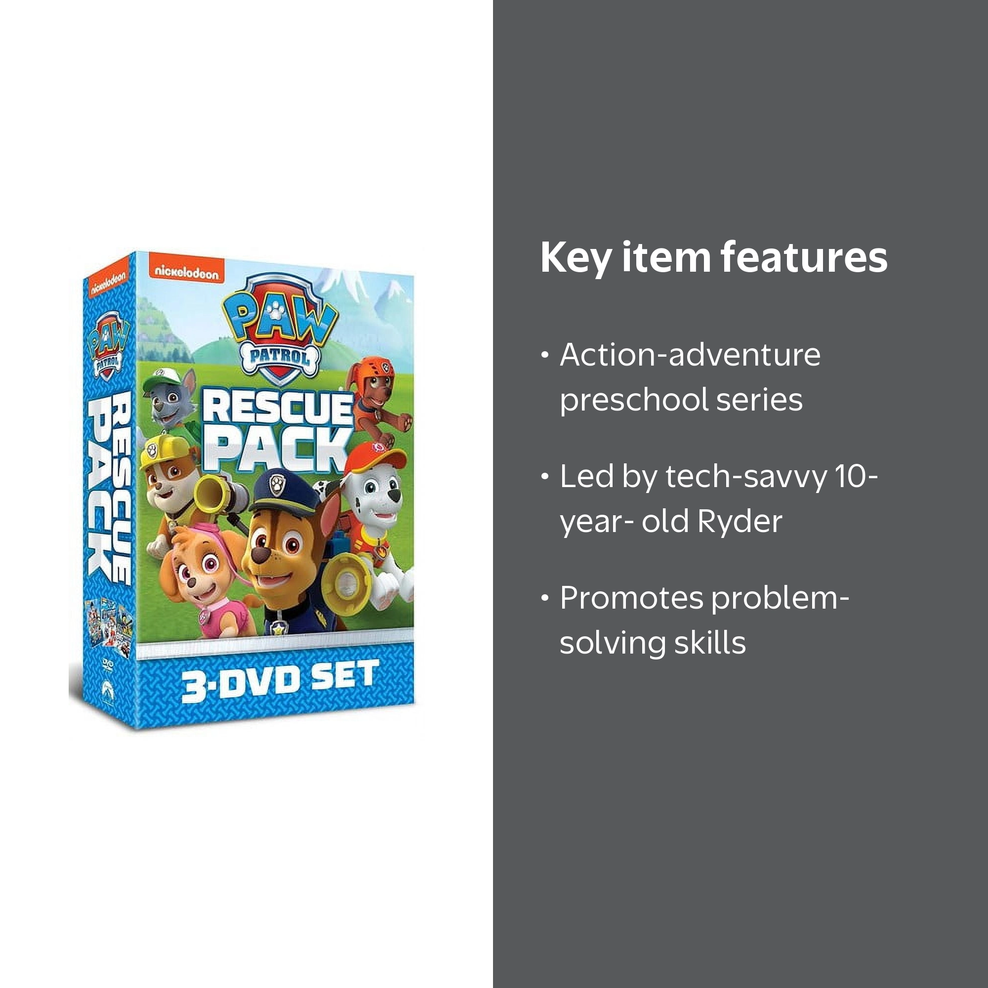 Paw Patrol Rescue Pack (DVD), Nickelodeon, Animation - Walmart.com