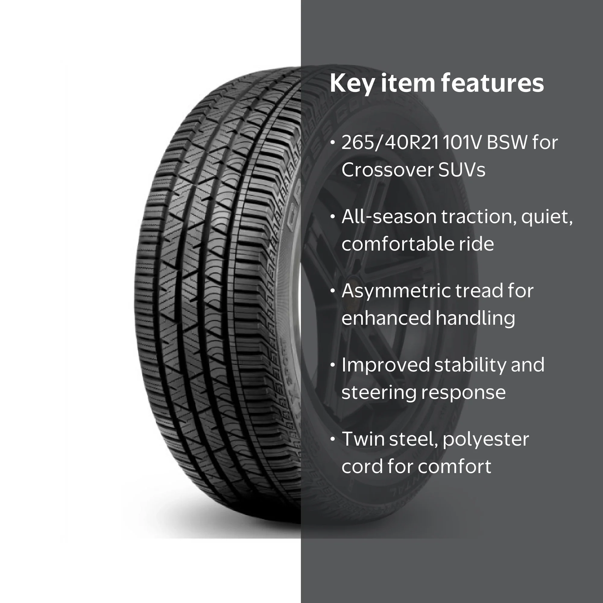 Continental CrossContact LX Sport 265/40R21 101V BSW All Season
