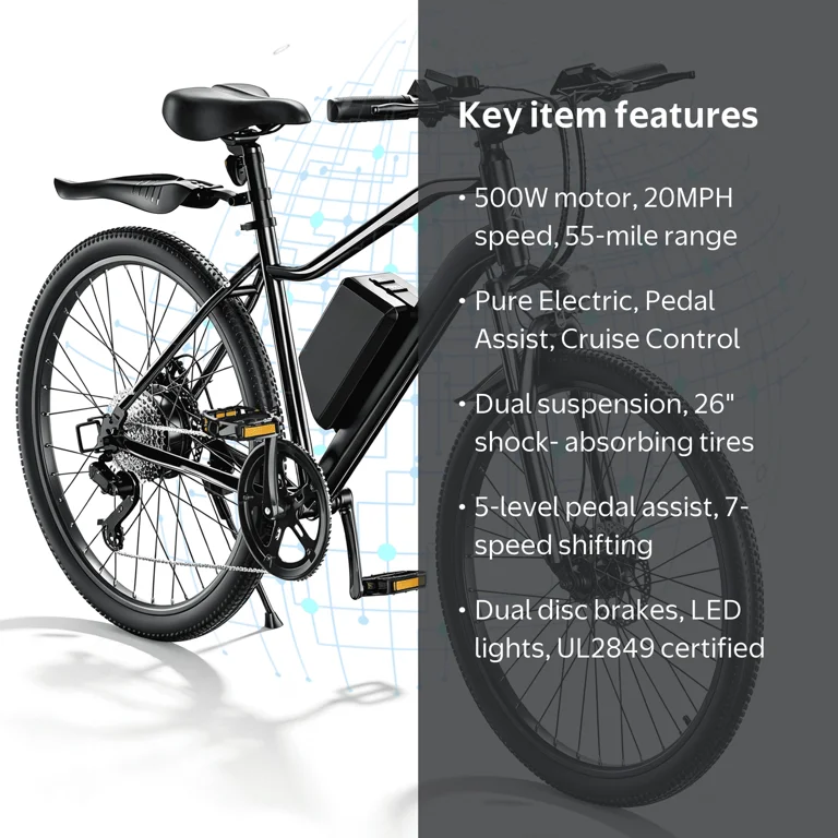 electric assist bicycle wheel Trike Conversion Kit 500W (Battery Included) 700c/29er wall rim for strength and durability Supports 36V and 48V systems (500W1000W performance range) A premium iSinwheel 500W Electric Bike Adult,26"