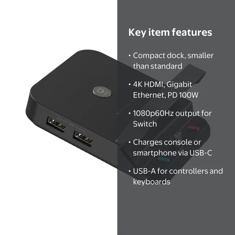 j5create, Mini Docking Station for Nintendo Switch, JCD620