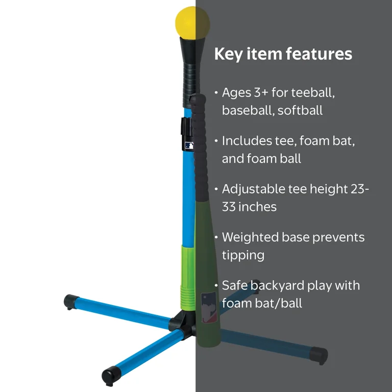 Franklin Sports, MLB XT Adjustable Youth Batting Tee, 23-33 in