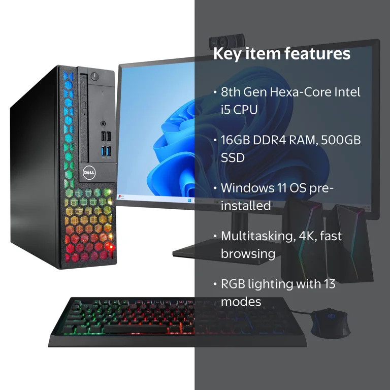 Dell Optiplex 7050 Desktop Computer - Intel i7 CPU, 16GB RAM