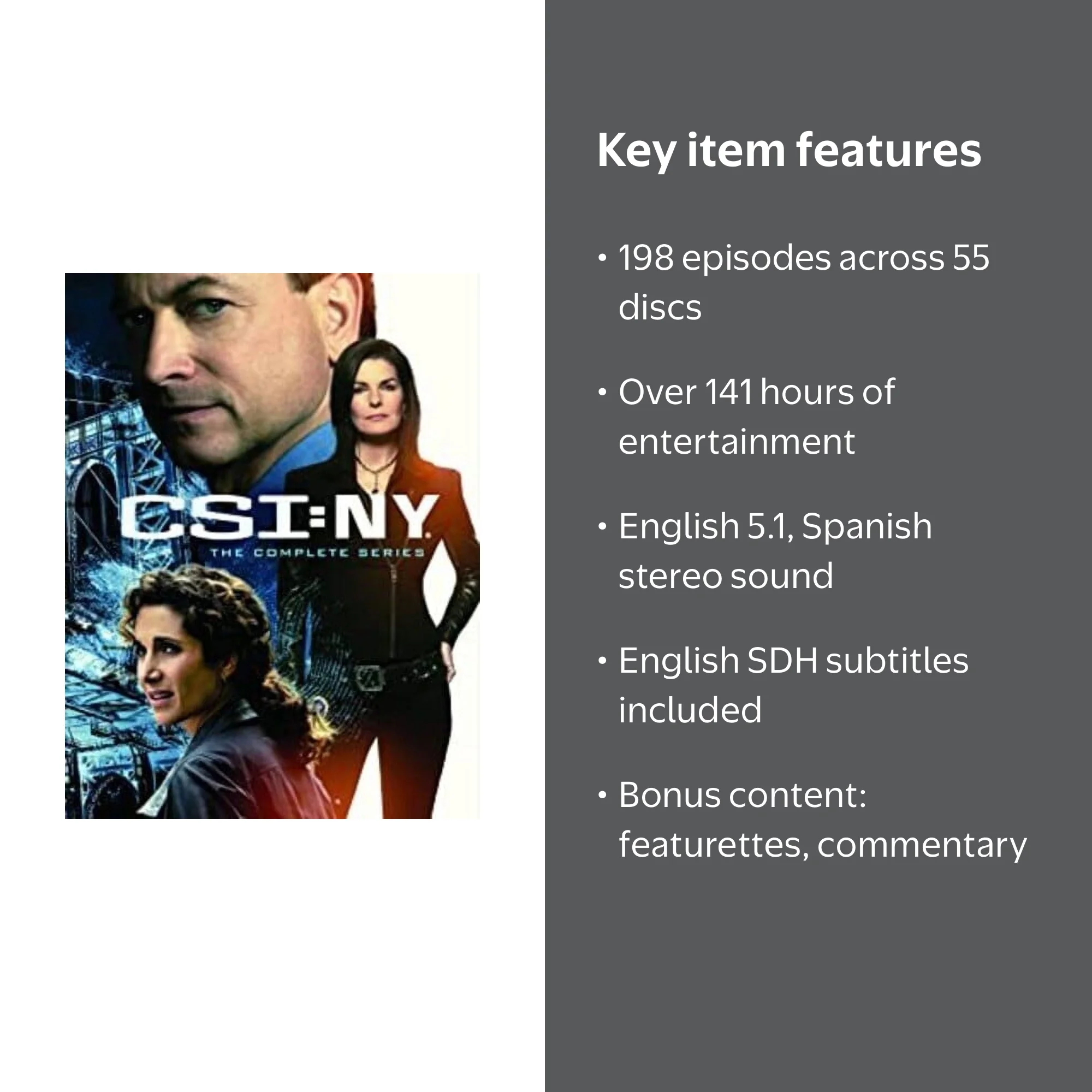 Paramount CSI: NY, The New York Movies Complete Series, Drama DVD