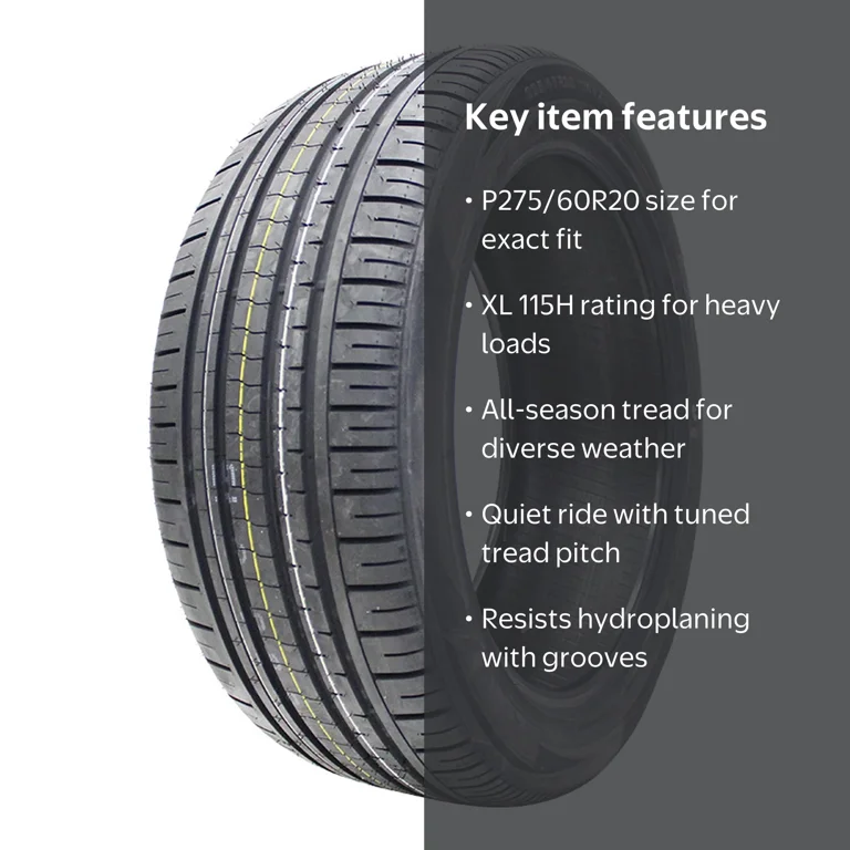 Zeetex SU1000 UHP Summer Tire, P275/60R20 115H XL, Passenger