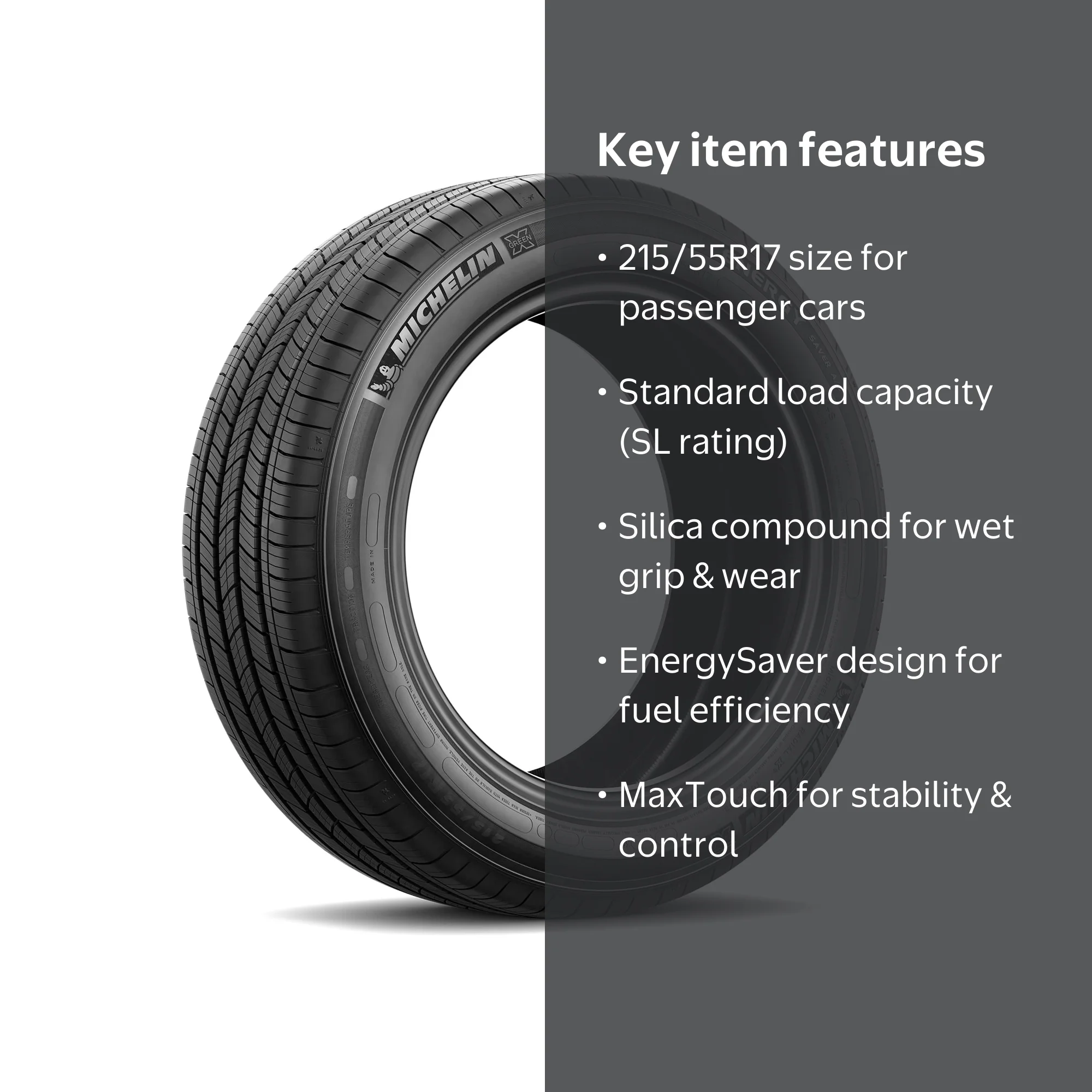 Free Shipping! Michelin Energy Saver A/S 215/55R17 94V Passenger