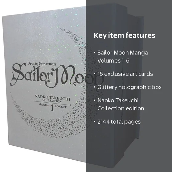 Naoko Takeuchi Sailor Moon Manga Box Set Vol. 1-6 with 16 Art Naoko Takeuchi Sailor Moon Manga Box Set Vol. 1-6 with 16 Art