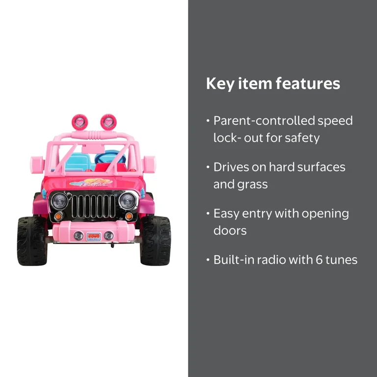 Power Wheels Barbie Jammin' Jeep Wrangler - Walmart.com