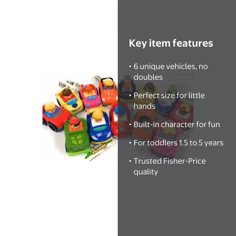 Little People, Wheelies Vehicles, 6 Pack, Multicolor - Walmart.com