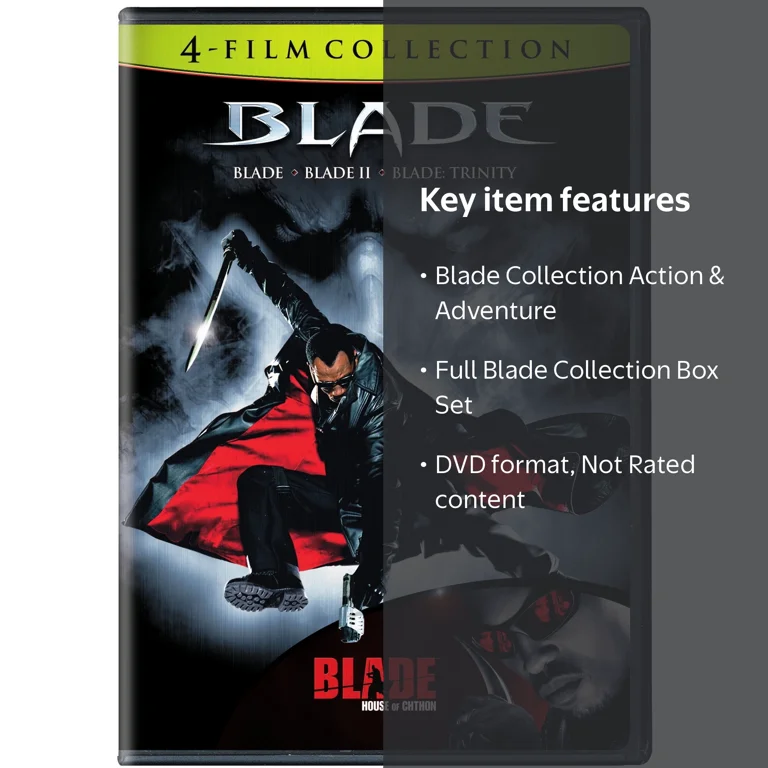 Blade Collection Box Set, DVD, Action and Adventure, Not Rated