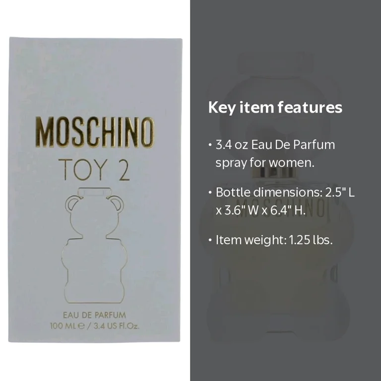 Moschino, Women Eau De Parfum Spray, 3.4 oz, Floral Woody Musk
