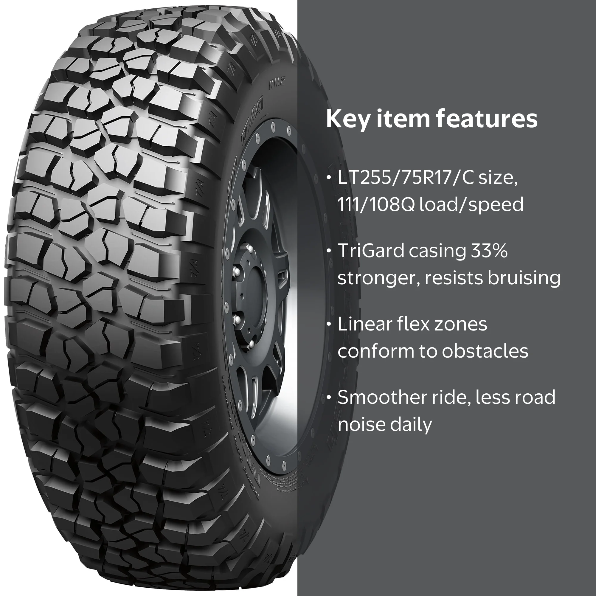 Free Shipping! BFGoodrich Mud-Terrain T/A KM2 All-Season LT255