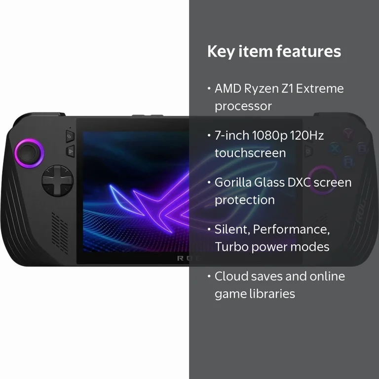 Asus ROG Ally X (2024) RC72LA Handheld Game Console - Walmart.com