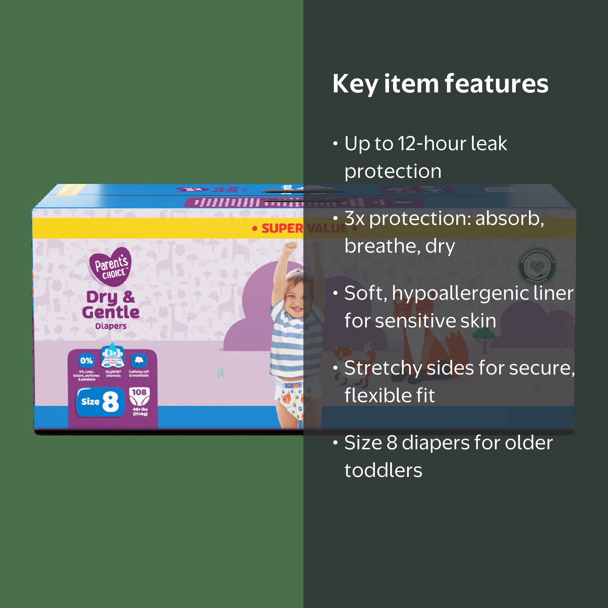 choice size parents choice box diapers
