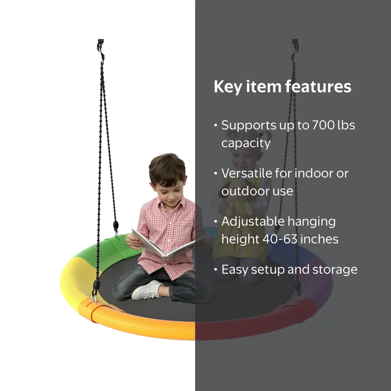 Goplus 40'' Flying Saucer Tree Swing Indoor Outdoor Play Set Swing
