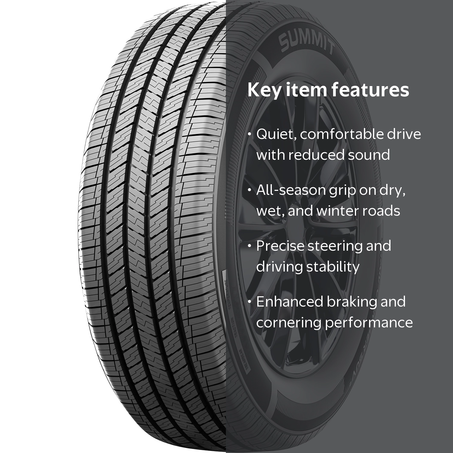 Summit Ultramax HP A/S 235/55R17 All-Season Passenger Tire for